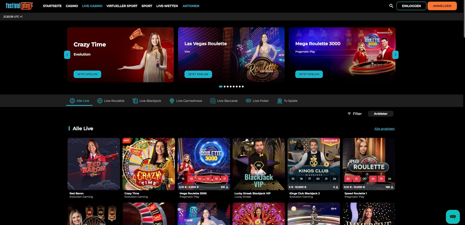 Festivalplay Live Casino